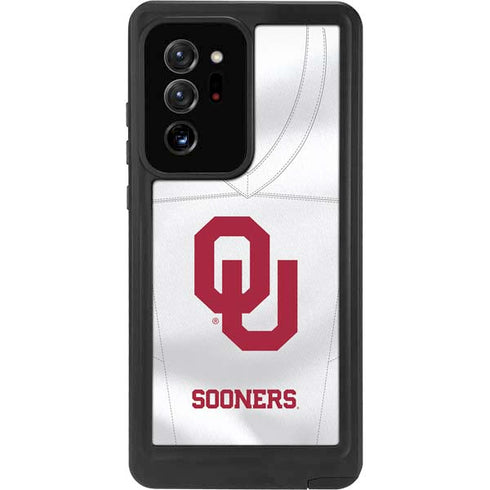 University of Oklahoma White Jersey Galaxy Note20 Ultra 5G Waterproof Case